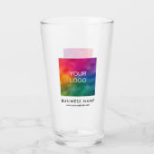 Bedrijf Klein Bedrijf Logo Hier Sjabloon Bier Glas (Achterkant)