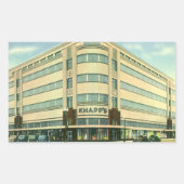 bedrijf, Knapp-winkel Rechthoekige Sticker (Voorkant)