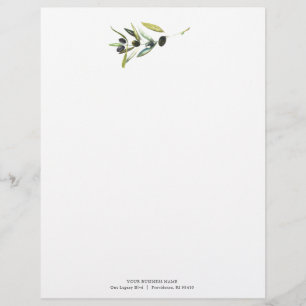 Bedrijf Letterhead Design Olive Branch Briefhoofd