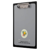 Bedrijf Logo Aangepaste tekst Grijs Klembord (Links)