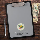 Bedrijf Logo Aangepaste tekst Grijs Klembord