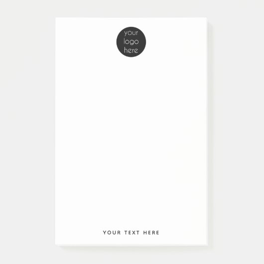 Bedrijf Logo Aangepaste tekst Post-it® Notes (Voorkant)