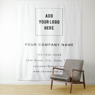 Bedrijf logo achtergrond, beurs achtergrond wandkleed