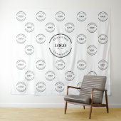 Bedrijf Logo achtergrond Instant stap en herhaal Wandkleed (In Situ (horizontaal))