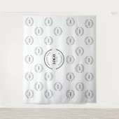 Bedrijf Logo achtergrond Instant stap en herhaal Wandkleed (Voorkant)