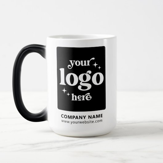 Bedrijf Logo Bedrijfsmedewerker Gift Custom Large Magische Mok (Links)