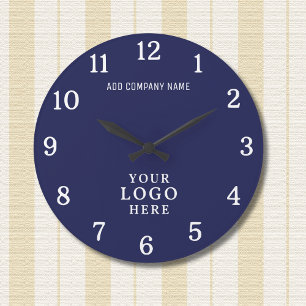 Bedrijf Logo Bedrijfsnaam Bedrijfsmerk Navy Grote Klok