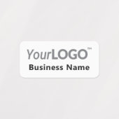 Bedrijf Logo Bedrijfsnaam Branding Witte Kleding Labels (Design 1)