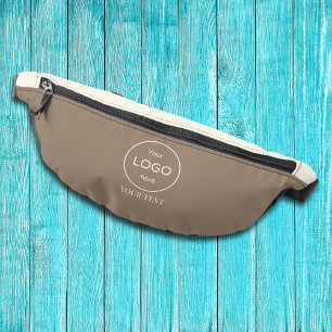 Bedrijf logo beige bruin accessoire buikzak heuptasje