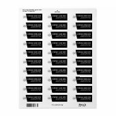 Bedrijf Logo Black Minimal Modern Business Etiket (Full Sheet)