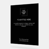 Bedrijf Logo | Black Modern Professional Acryl Bord (Hoek)