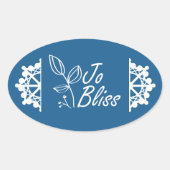 Bedrijf Logo, Blue Holiday Gift Label Sticker (Voorkant)