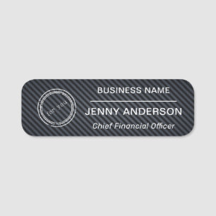 Bedrijf Logo Brushed Faux Employee Name Tag