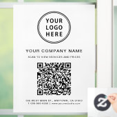 Bedrijf Logo Creëer Uw QR-code wit Raamsticker (Huis)