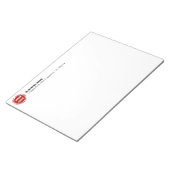 Bedrijf Logo CUSTOM 11" x 8,5" Notitieblok (Schuin)