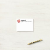 Bedrijf Logo CUSTOM 4"x3" Post-it® Notes (Op bureau)