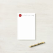 Bedrijf Logo CUSTOM 4"x6" Post-it® Notes (Op bureau)