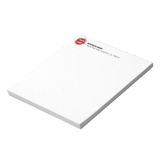 Bedrijf Logo CUSTOM 5,5 inch x 6 inch Notitieblok (Gedraaid)