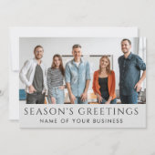 Bedrijf Logo Custom Zakelijk Kerstmis Feestdagenkaart (Voorkant)