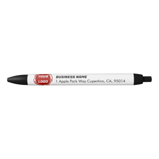 Bedrijf Logo CUSTOM Zwarte Inkt Pen (Voorkant)