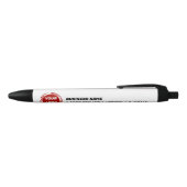 Bedrijf Logo CUSTOM Zwarte Inkt Pen (Bovenkant)
