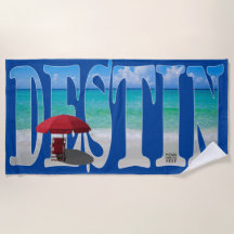 Bedrijf Logo Destin Beach Florida Foto Typografie
