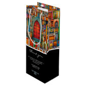 Bedrijf Logo Deuren Dank u Cliënt Gift Wijn Cadeautas (Voorkant Gekanteld)