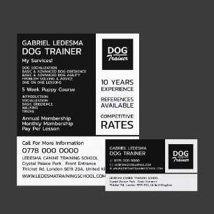 Bedrijf Logo, Dog Trainer Adverteren Flyer