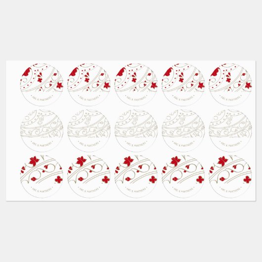 Bedrijf Logo Elegant Business Gift Wrapping Labels (Vel)