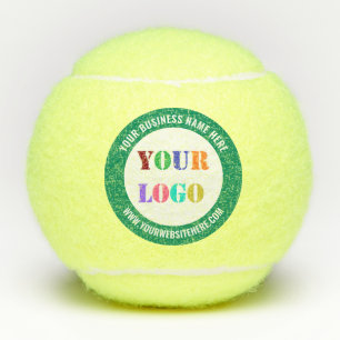 Bedrijf Logo en aangepaste tekst tennisballen Sjab