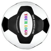 Bedrijf Logo en aangepaste tekst Voetbal Sjabloon (Gedraaid)