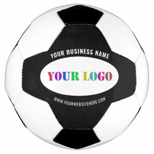 Bedrijf Logo en aangepaste tekst Voetbal Sjabloon