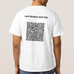 Bedrijf Logo en QR Code Business T-shirt Voorbeeld