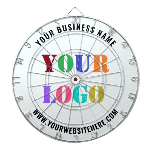 Bedrijf Logo en tekst Business Dart Board Sjabloon Dartbord (Voorkant)