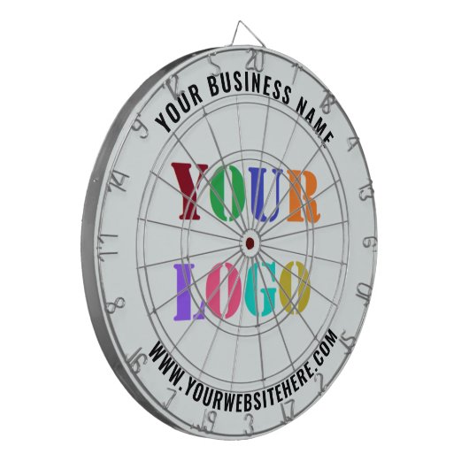 Bedrijf Logo en tekst Business Dart Board Sjabloon Dartbord (Voorkant Links)