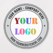 Bedrijf Logo en tekst Business Stickers Sjabloon (Design 1)