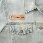 Bedrijf Logo Geborstelde Koper Kleur Plastic Medew Naamplaatje (In situ)