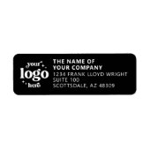 Bedrijf Logo Gepersonaliseerd Bedrijfsretouradres Etiket (Voorkant)