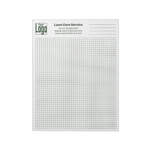 Bedrijf Logo Grid Graph Notitieblok (Gedraaid)