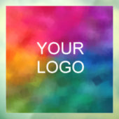 Bedrijf Logo Hier Modern Minimal Clean Raamsticker (Vel 3)