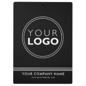 Bedrijf Logo Houndstooth Black White Business Klembord (Achterkant)