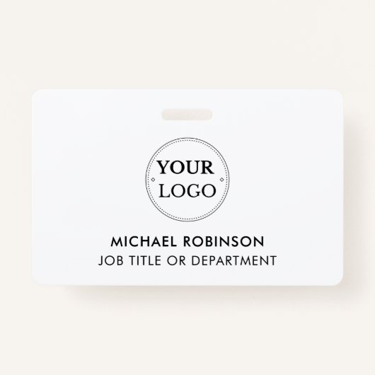 Bedrijf Logo ID Custom Employee Personeelsminimali Badge (Voorkant)