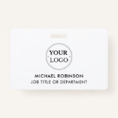 Bedrijf Logo ID Custom Employee Personeelsminimali Badge (Achterkant)