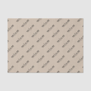 Bedrijf Logo Merk Custom Kraft Brown Business Tissuepapier