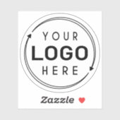 Bedrijf Logo Merk Waterfles Clear Sticker (Vel)