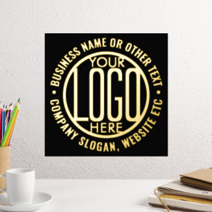 Bedrijf Logo Modern Elegant Business Promotional Folie Afdrukken