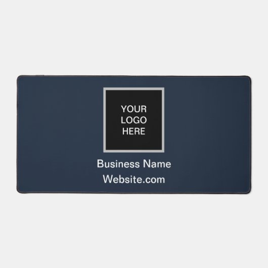 Bedrijf logo Navy Blue Minimalist Bureaumat (Voorkant)