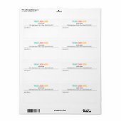 Bedrijf logo pakket verzendadres etiket (Full Sheet)