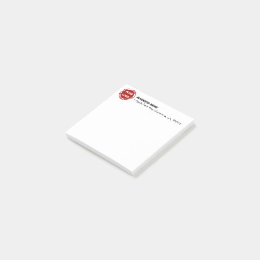 Bedrijf Logo  Post-it® Notes (Schuin)