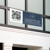 Bedrijf Logo QR Code Custom Vinyl Indoor Outdoor Spandoek (Buitenkant Gebouw)